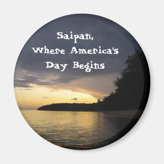 Sunrise At Pau Pau Beach Magnet (Front)