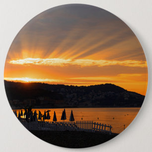 Sunrise At Promenade des Anglais 6 Cm Round Badge