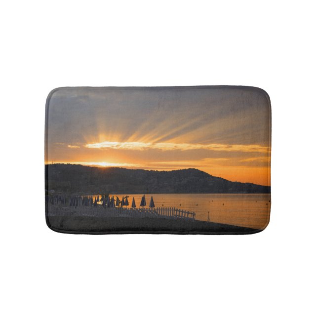 Sunrise At Promenade des Anglais Bath Mat (Front)