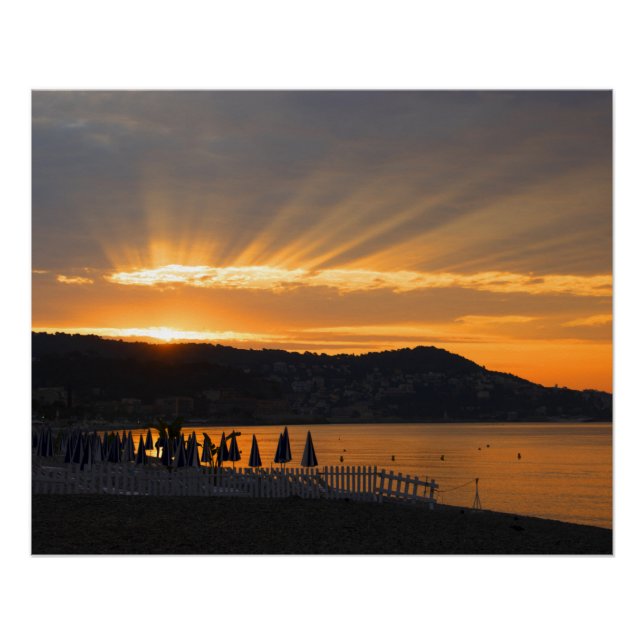 Sunrise At Promenade des Anglais Poster (Front)