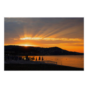 Sunrise At Promenade des Anglais Poster