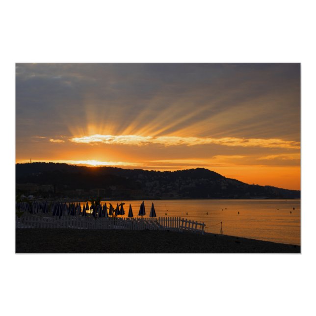 Sunrise At Promenade des Anglais Poster (Front)