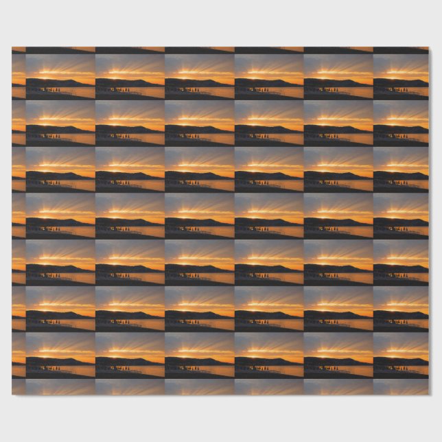 Sunrise At Promenade des Anglais Wrapping Paper (Flat)