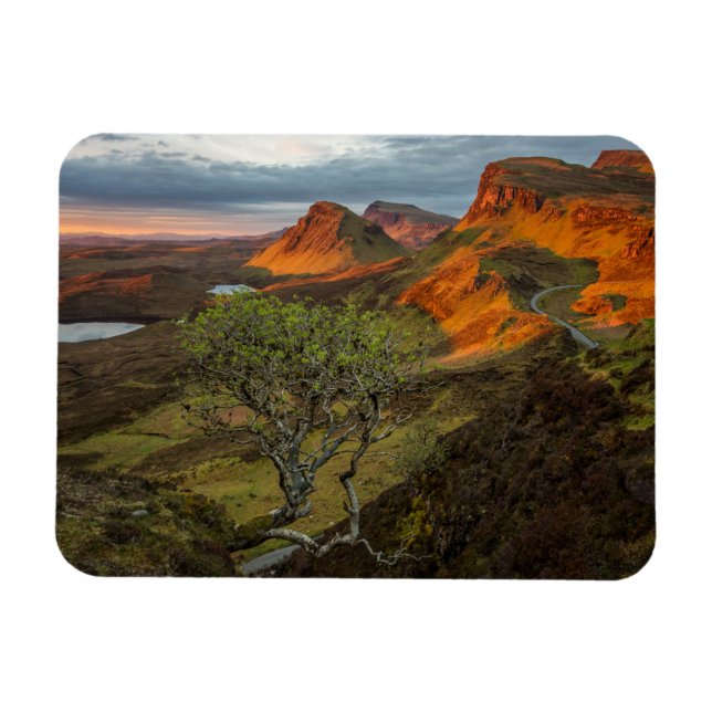 Sunrise at Quiraing mountains on Skye, Scotland Magnet (Horizontal)