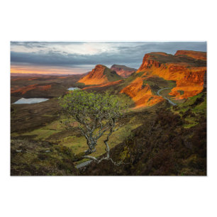 Sunrise at Quiraing mountains on Skye, Scotland Photo Print