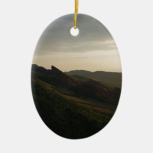 Sunrise at Red Rocks Colorado Ceramic Tree Decoration