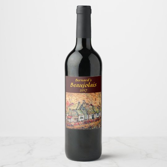 Sunrise at Rustic Country Village Wine Label