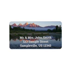 Sunrise at Schwabacker Landing at Grand Teton Label