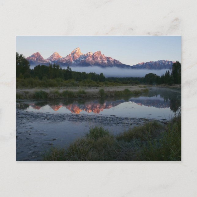 Sunrise at Schwabacker Landing at Grand Teton Postcard (Front)