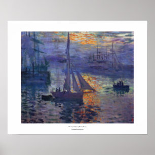 Sunrise at sea by Claude Monet impressionist art Poster
