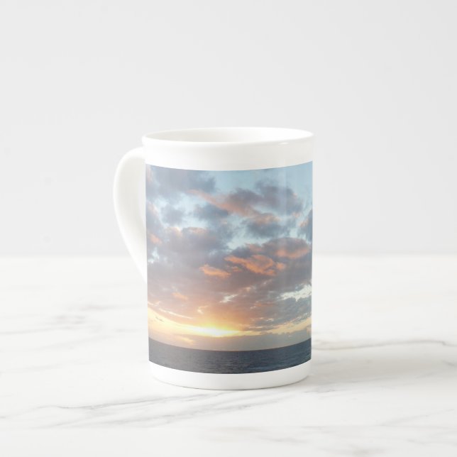 Sunrise at Sea I Pastel Seascape Bone China Mug (Front Left)
