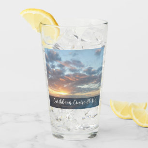 Sunrise at Sea I Pastel Seascape Glass