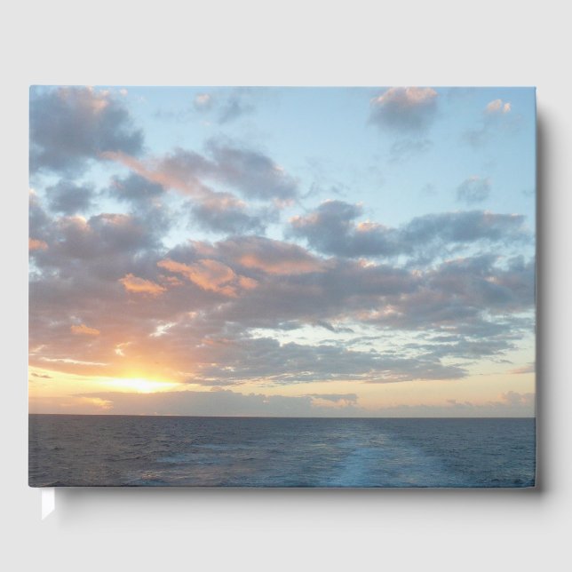 Sunrise at Sea I Pastel Seascape Guest Book (Front)