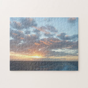 Sunrise at Sea I Pastel Seascape Jigsaw Puzzle
