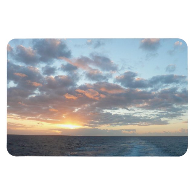 Sunrise at Sea I Pastel Seascape Magnet (Horizontal)