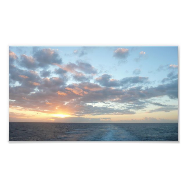 Sunrise at Sea I Pastel Seascape Photo Print (Front)