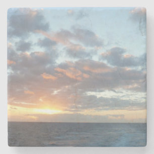 Sunrise at Sea I Pastel Seascape Stone Coaster