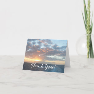 Sunrise at Sea I Pastel Seascape Thank You Card