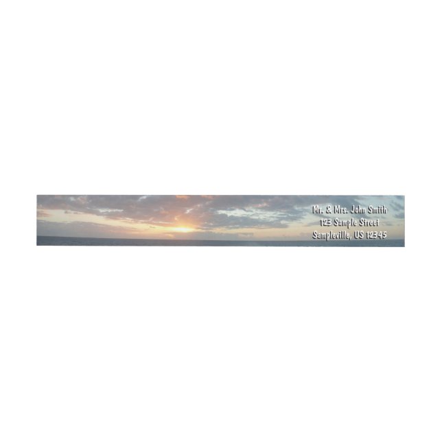 Sunrise at Sea I Pastel Seascape Wrap Around Label (Individual)