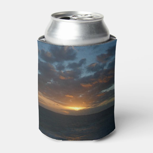 Sunrise at Sea II Ocean Seascape Can Cooler (Can Front)