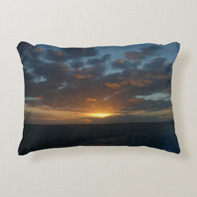 Sunrise at Sea II Ocean Seascape Decorative Cushion (Front)