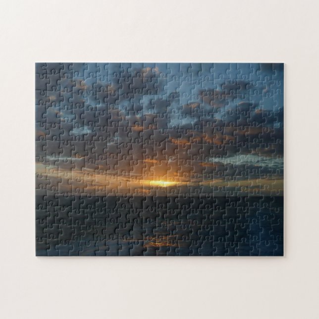 Sunrise at Sea II Ocean Seascape Jigsaw Puzzle (Horizontal)