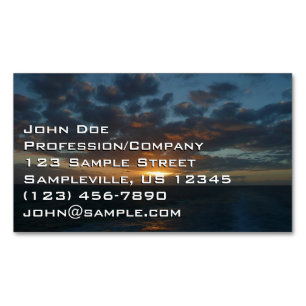 Sunrise at Sea II Ocean Seascape Magnetic Business Card