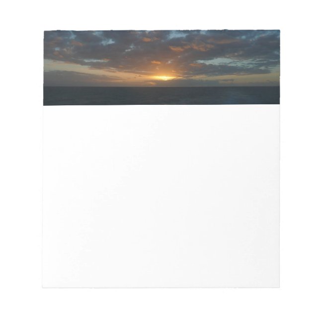 Sunrise at Sea II Ocean Seascape Notepad (Front)