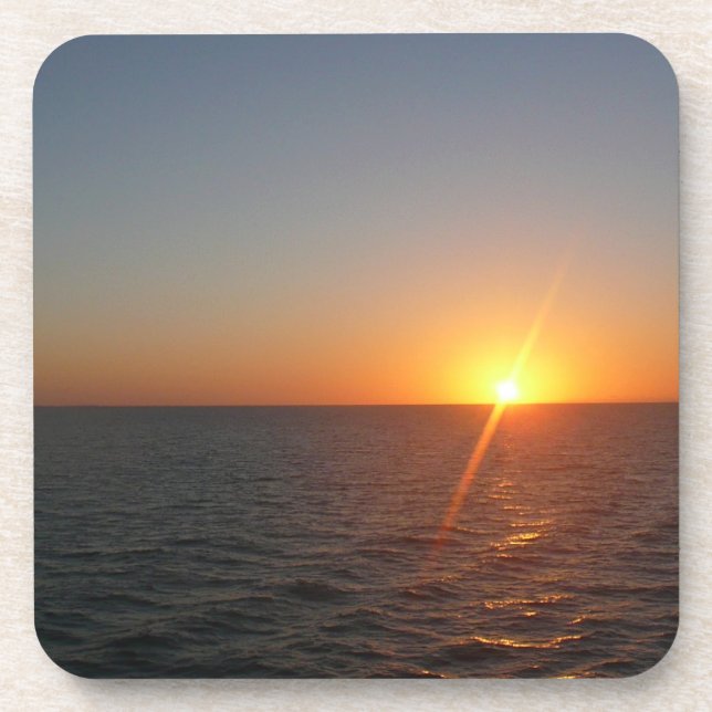 Sunrise at Sea III Ocean Horizon Seascape Coaster (Front)