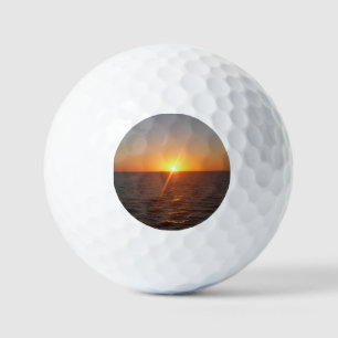 Sunrise at Sea III Ocean Horizon Seascape Golf Balls