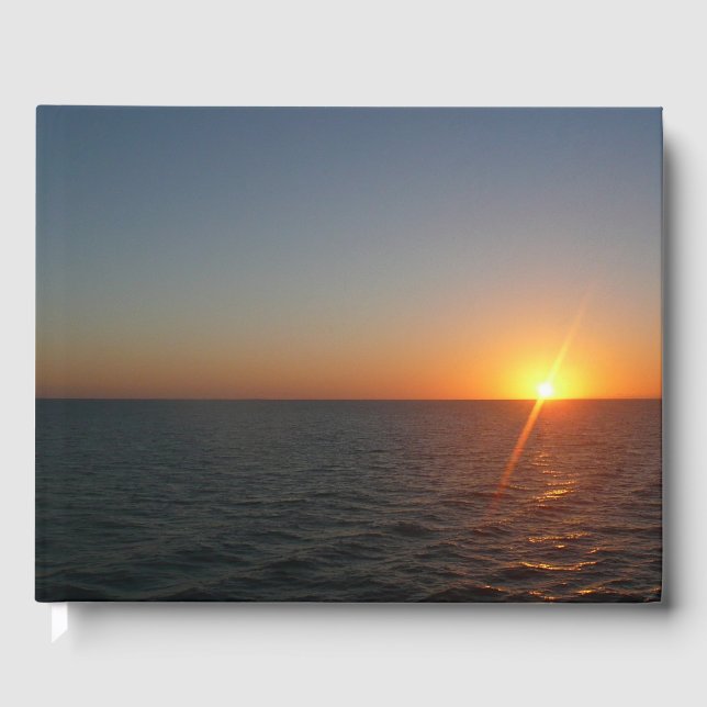Sunrise at Sea III Ocean Horizon Seascape Guest Book (Front)