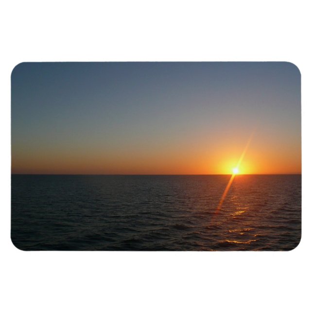 Sunrise at Sea III Ocean Horizon Seascape Magnet (Horizontal)