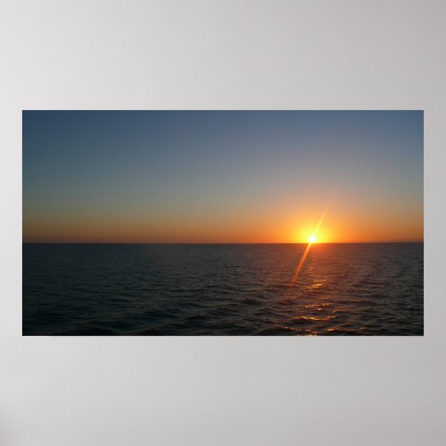 Sunrise at Sea III Ocean Horizon Seascape Poster (Front)