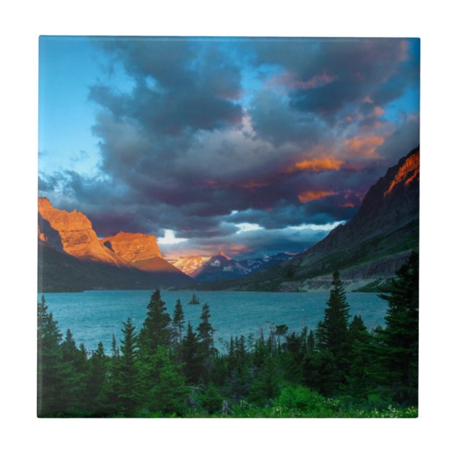 SunRise at St. Mary Lake Tile (Front)