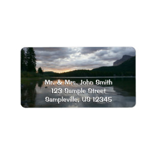 Sunrise at Swiftcurrent Lake II Label