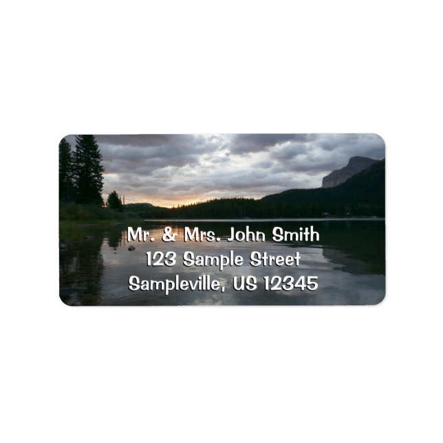 Sunrise at Swiftcurrent Lake II Label (Front)