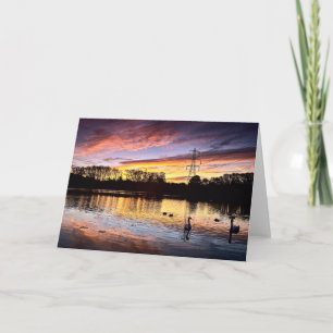 Sunrise at the Lake, Leighton Buzzard (6353)  Card