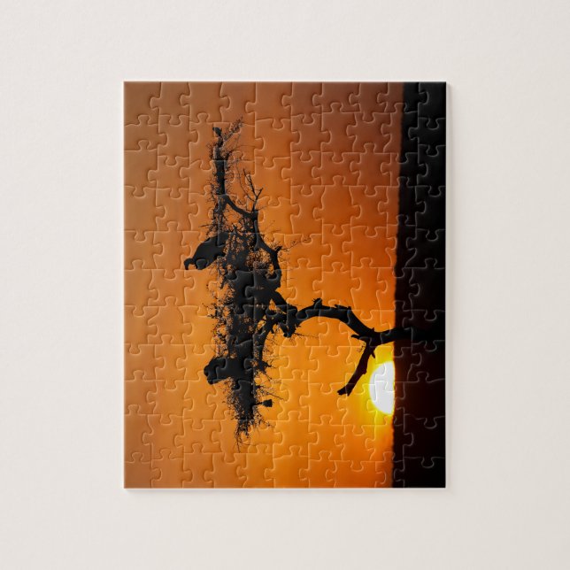 Sunrise at the Masai Mara, Kenya Jigsaw Puzzle (Vertical)