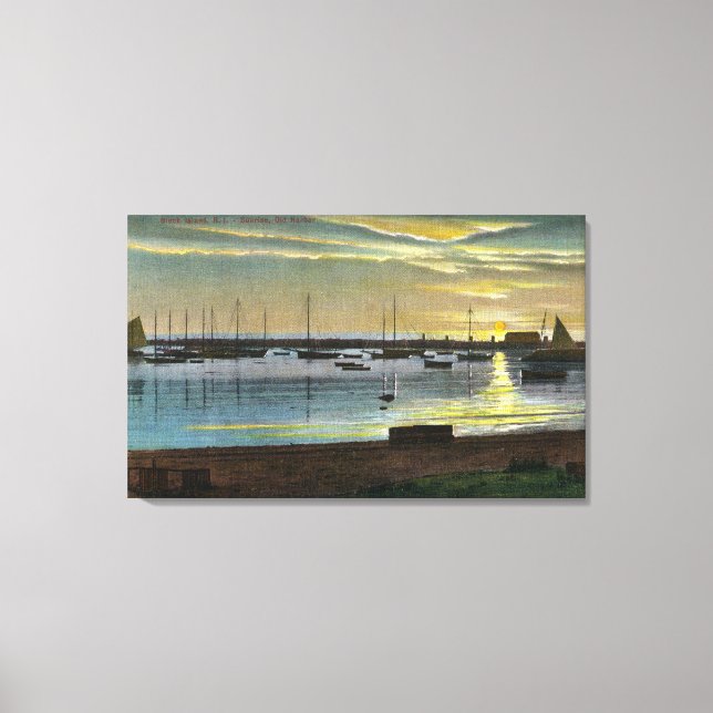 Sunrise at the Old Harbour Canvas Print (Front)