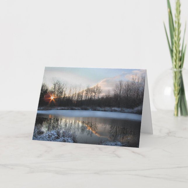 Sunrise at the Pond Card (Front)