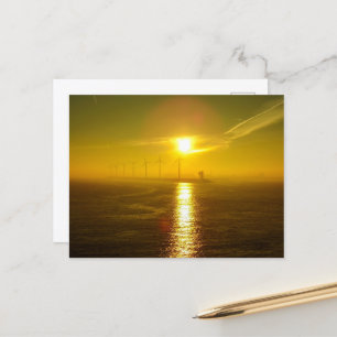 Sunrise at the Port of Zeebrugge Postcard