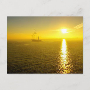Sunrise at the Port of Zeebrugge Postcard