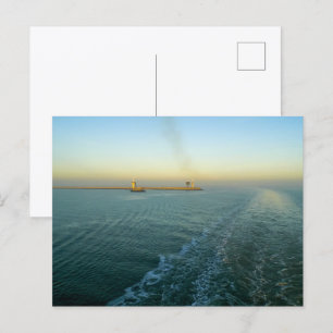 Sunrise at the Port of Zeebrugge Postcard