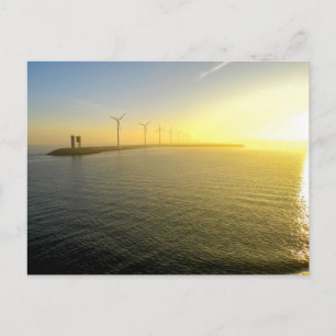 Sunrise at the Port of Zeebrugge Postcard