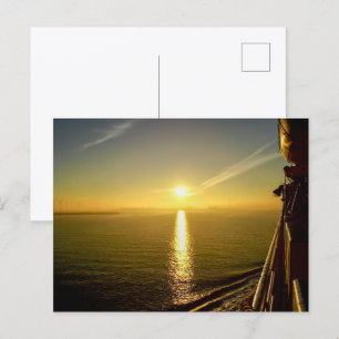 Sunrise at the Port of Zeebrugge Postcard