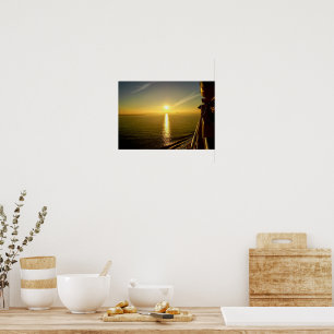 Sunrise at the Port of Zeebrugge Poster