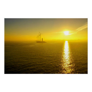 Sunrise at the Port of Zeebrugge Poster
