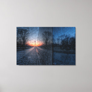 Sunrise At The Vietnam Memorial Canvas Print