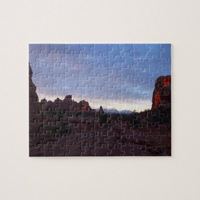 Sunrise at the Windows Trail in Arches Jigsaw Puzzle (Horizontal)