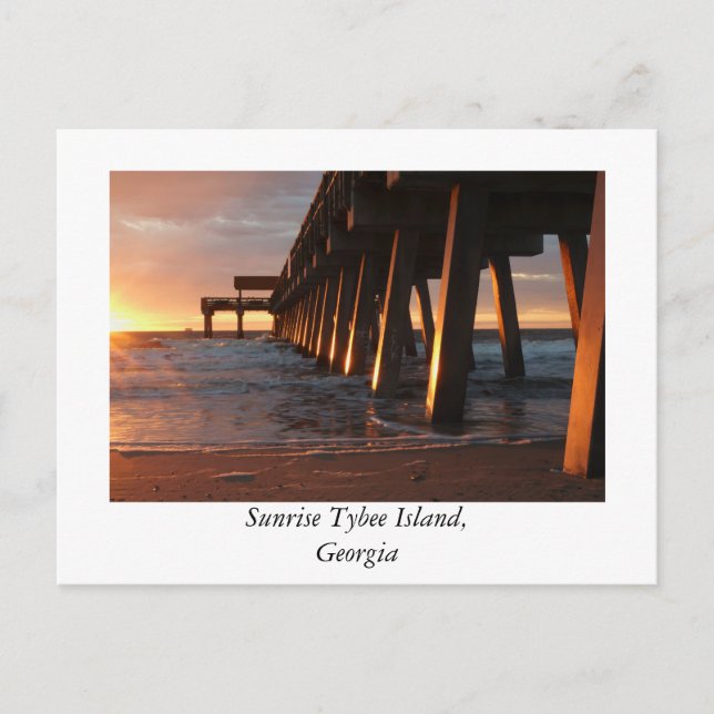 Sunrise at Tybee Island Georgia Postcard (Front)